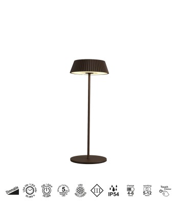 RELAX * SOBREMESA LED CORTEN - RECARGABLE